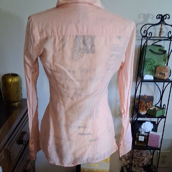 Vintage Guess Y2k Light Pink Button-Down Shirt for Women XS - Picture 4 of 9